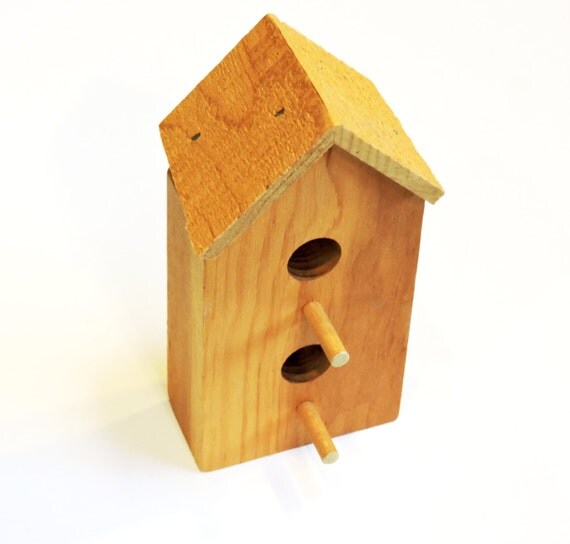 Unfinished Wood Birdhouse Wooden 2-Story Small by ...