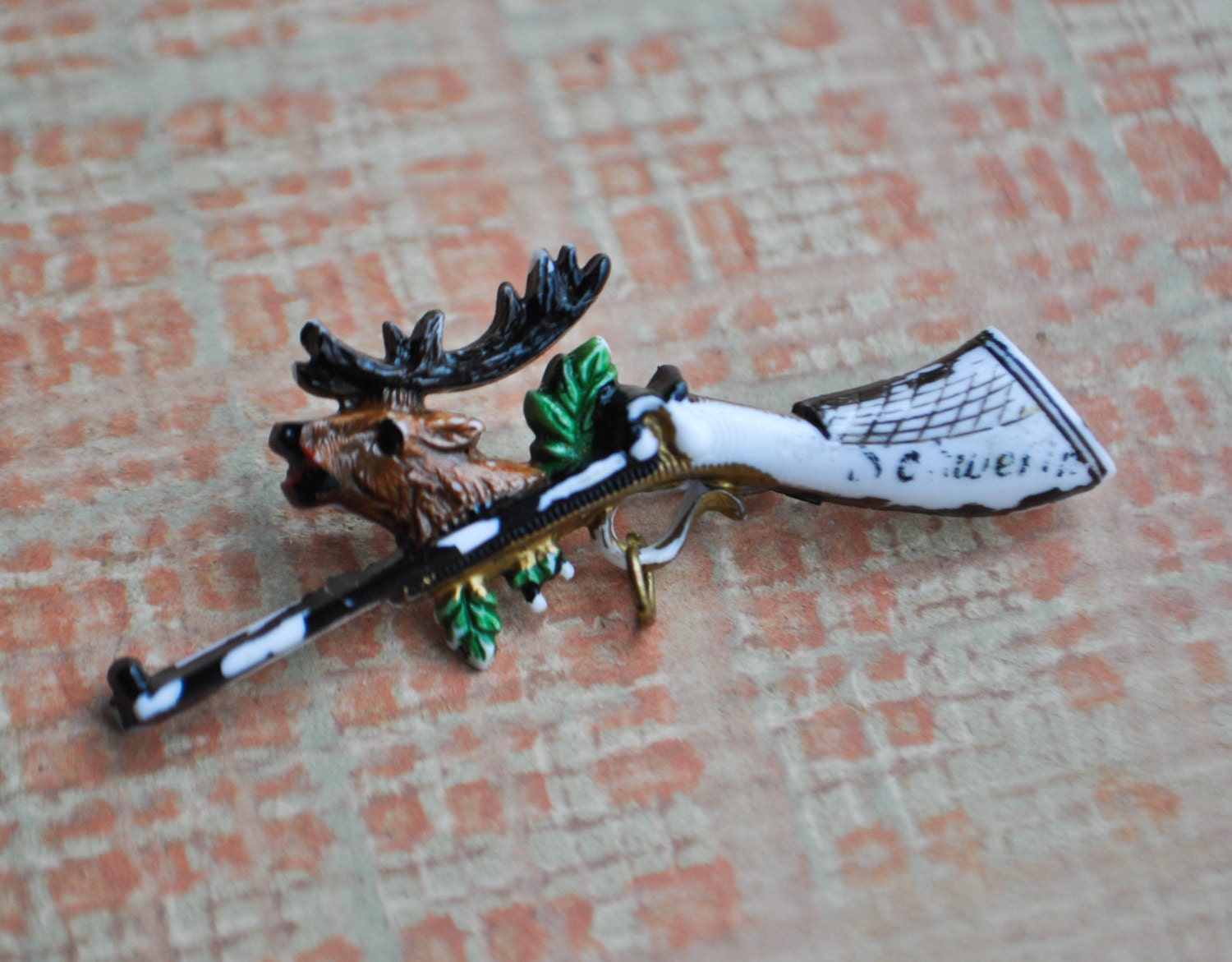 Vintage plastic badge. steampunk buy now online