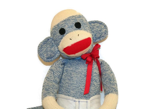 blue sock monkey