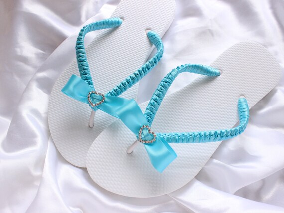 turquoise flip flops sandals