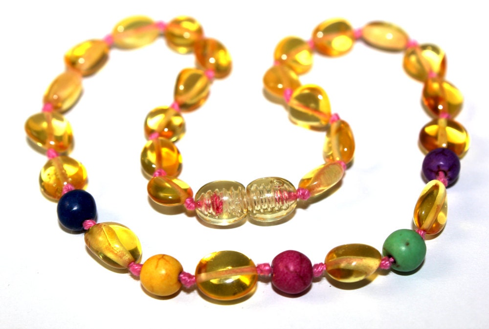 Baltic Amber Teething Necklace for Baby or all Girls