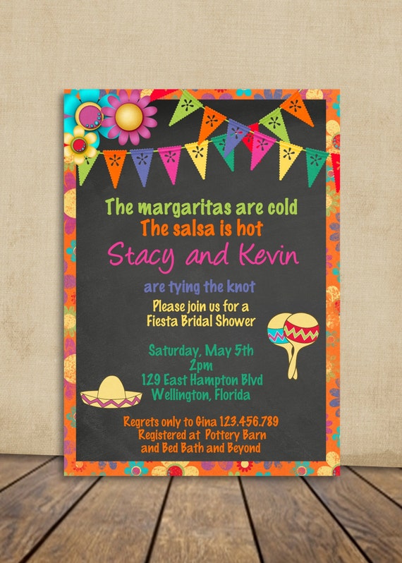 Mexican Fiesta Wedding Shower Invitations 3