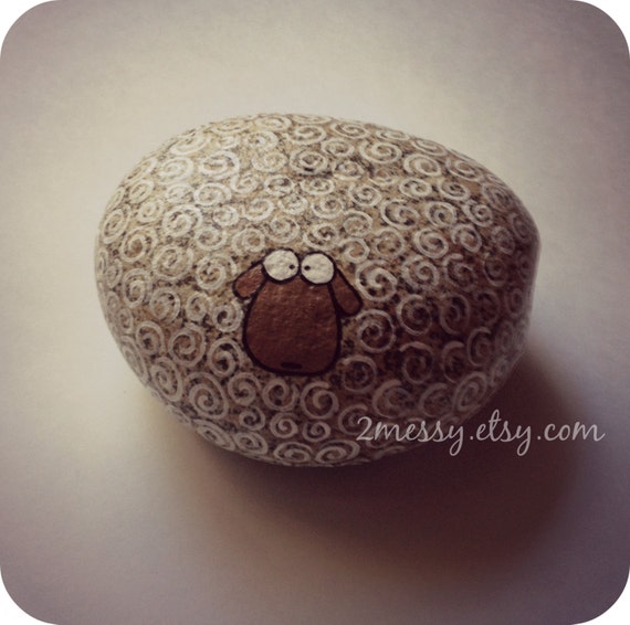 Sheep Rock Door Stop by 2Messy on Etsy