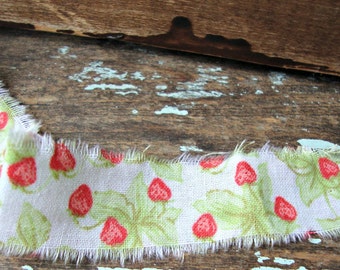 Country Strawberry Fields Handmade Ribbon Trim