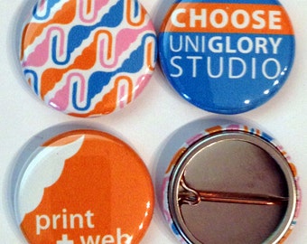 100 1 inch Full color Custom Buttons. We can make ANY size quantity in 3 different sizes.