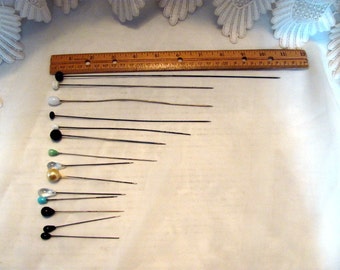 Hat Pins / Collection of 14 Hat Pins / Instant Collection of Hat Pins