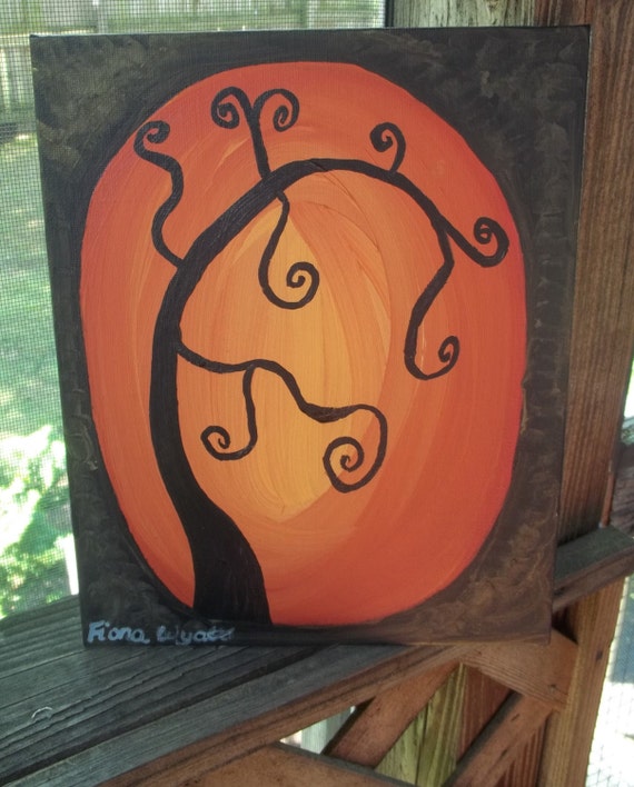 Abstract Painting The Halloween Tree by Fiona by HalloweenGirlBtq