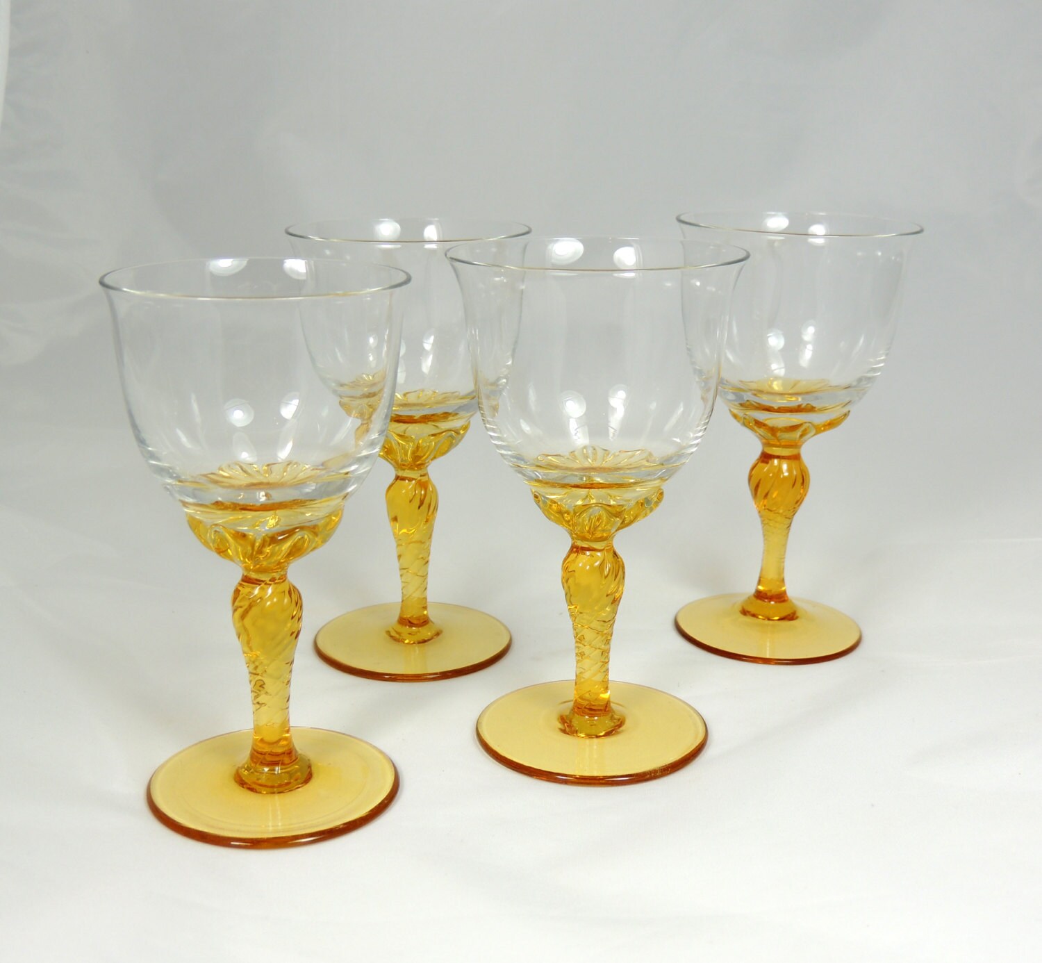 Amber Stem Glasses Sherry Liqueur Cordial Glasses