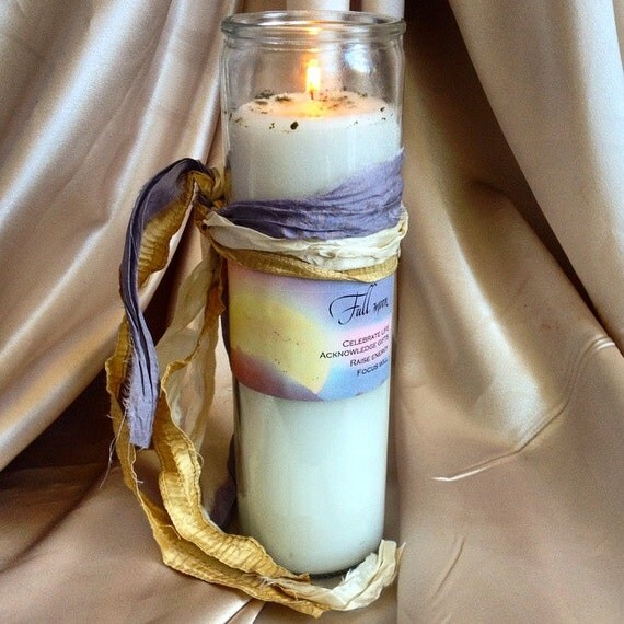 Full Moon Candle by TheSageGoddess on Etsy