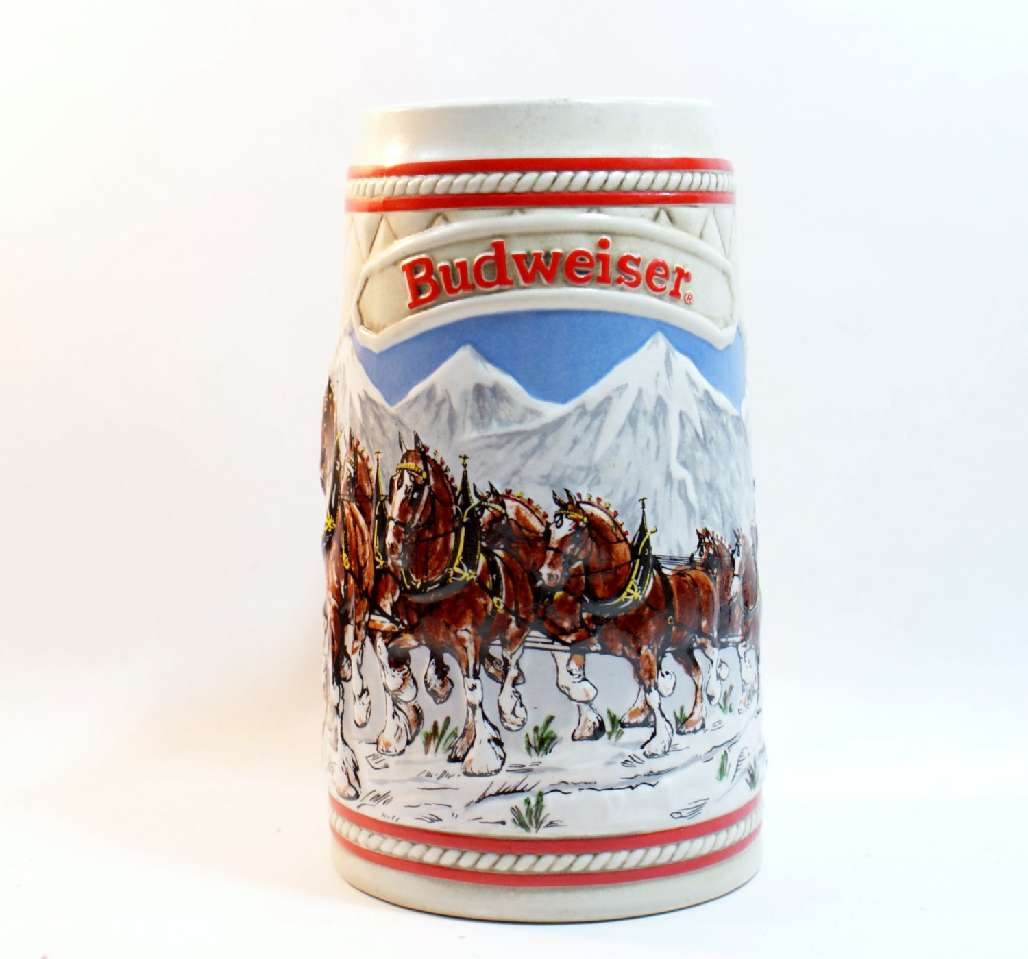 Series Stein Budweiser Beer 1985 Busch Anheuser Edition