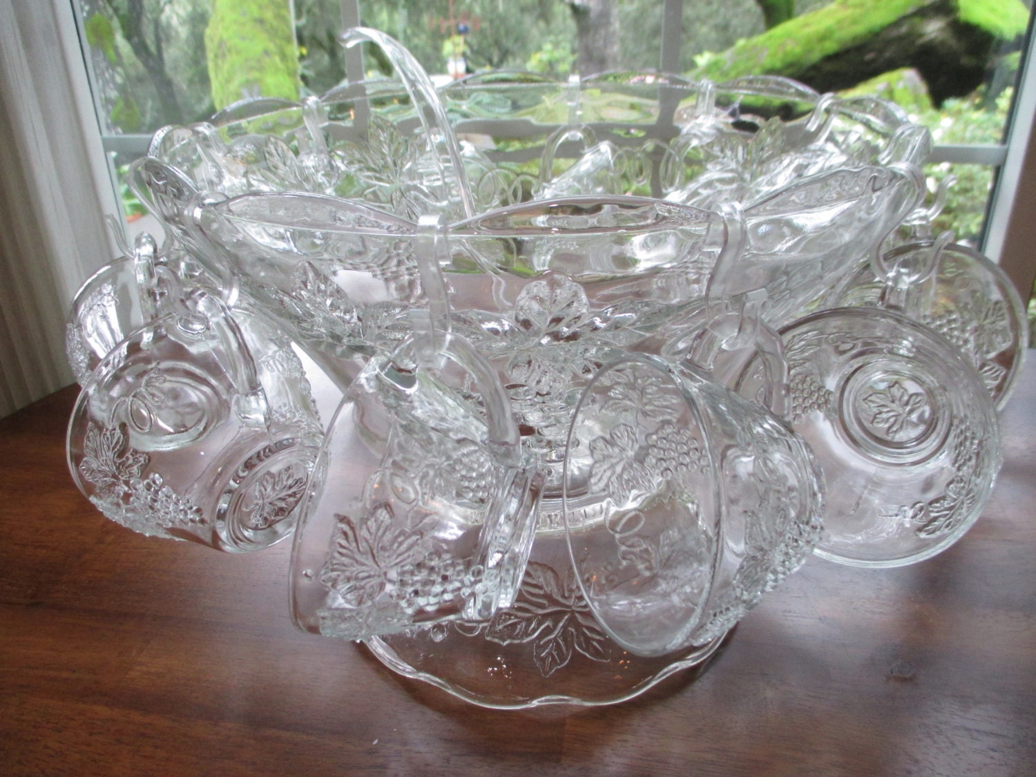 Anchor Hocking Vintage 27Piece Punch Bowl Set