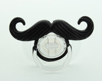 Mustache Pacifier Ladiesman Mustache Pacifier Black Mustache (msrp 18.00)