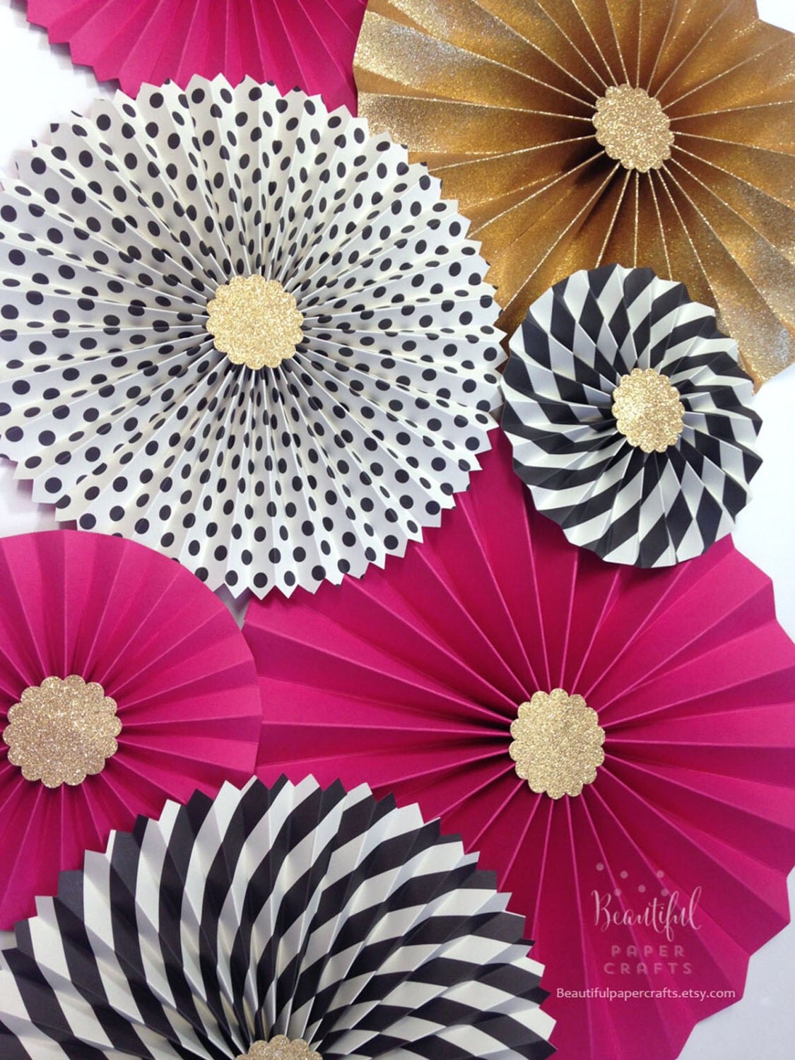 Hot Pink Black and Gold Glitter Pink and Black Glitter