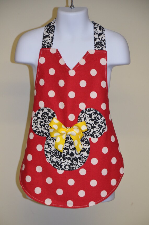 minnie mouse apron apron size 4 6 read by apronstyle minnie mouse apron apron size 4 6 read by apronstyle