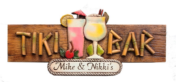 Personalized Tiki Bar Sign