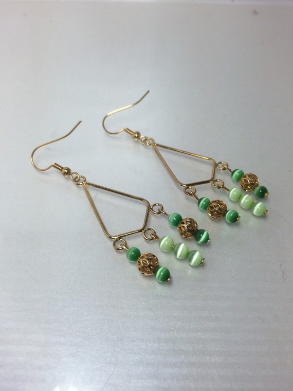 Gold Fishhooks with Gold Kite Chandeliers and by JCHeartDesigns