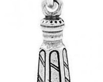 Sterling Silver Salt or Pepper Shaker Charm Pendant (3D Charm)