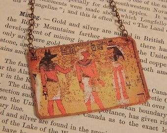 Egypt necklace or pendant King Tut Egyptian jewelry Ancient Egypt mixed media jewelry