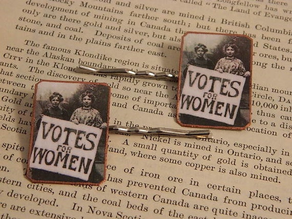 Feminist jewelry Bobby Pins Hair Accessory Votes for Women