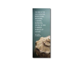 Photo Bookmark Seashell - Kate Chopin Quote - Beach Photography Book Lover Book Club Under 5 Stocking Stuffer Back to School