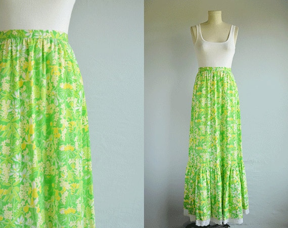 Reserved for Jennifer Vintage 70s Lilly Pulitzer Maxi Skirt