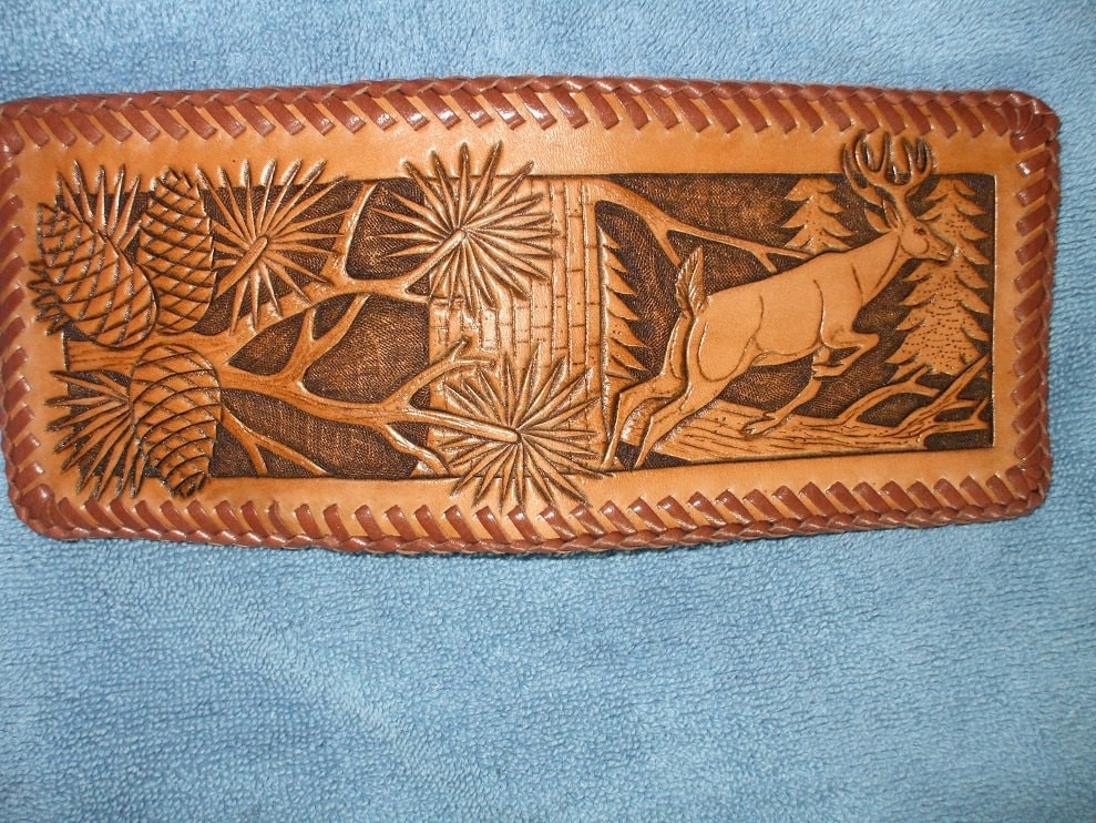 custom deer wallet 18 I ship the same day as by Proleathercarver
