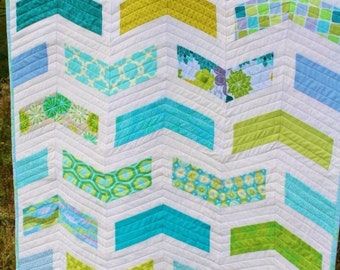 Chevron BABY QUILT PATTERN Modern Quilt Pattern Instant Download