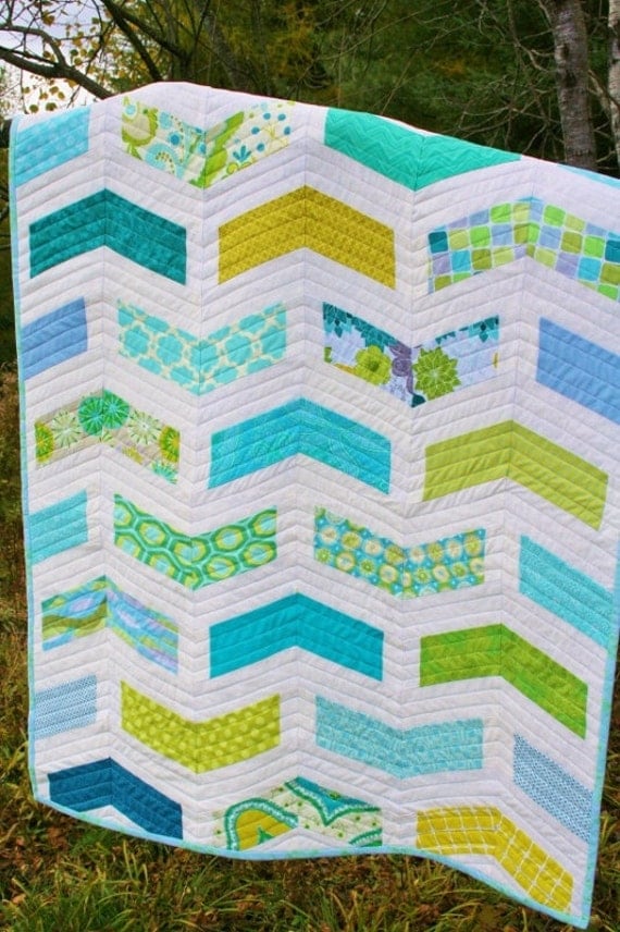 Chevron BABY QUILT PATTERN Modern Quilt Pattern Instant