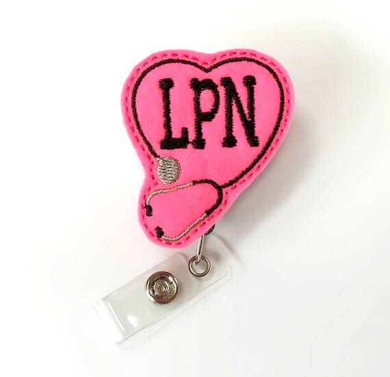 LPN Nurse Badge Clips Cute Badge Reels Stethoscope