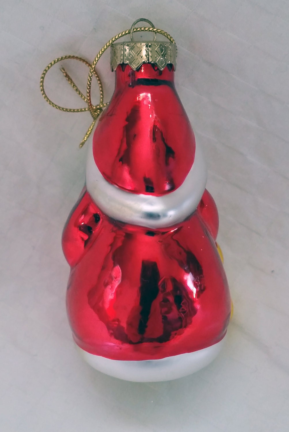Glass Santa and Snowman Ornaments by TheBlueRoseStudio on Etsy