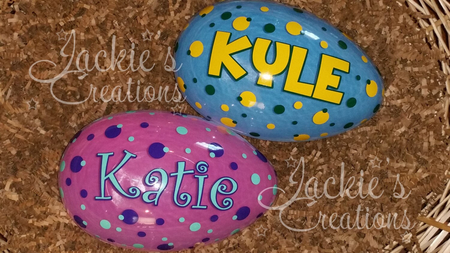 Personalized Easter Egg JUMBO SIZED by JackiesCreations2013