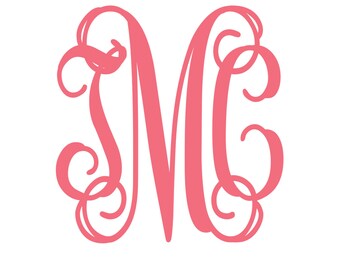 Interlocking Vine Monogram SVG Cut Files - Instant Download