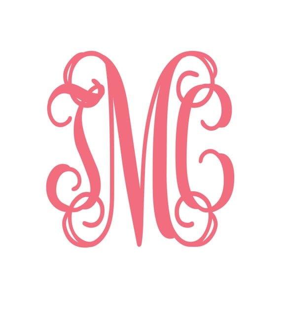 Interlocking Vine Monogram SVG Cut Files Instant Download