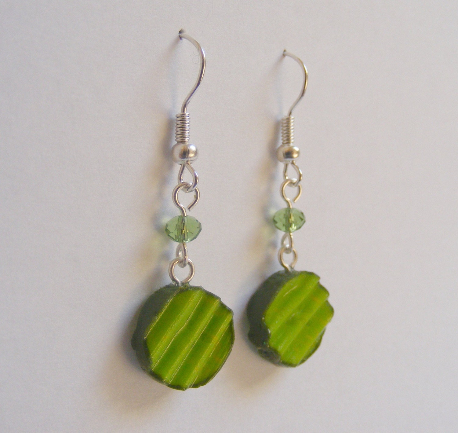 Food Jewelry Pickle Earrings Dill Pickle Earrings by NeatEats
