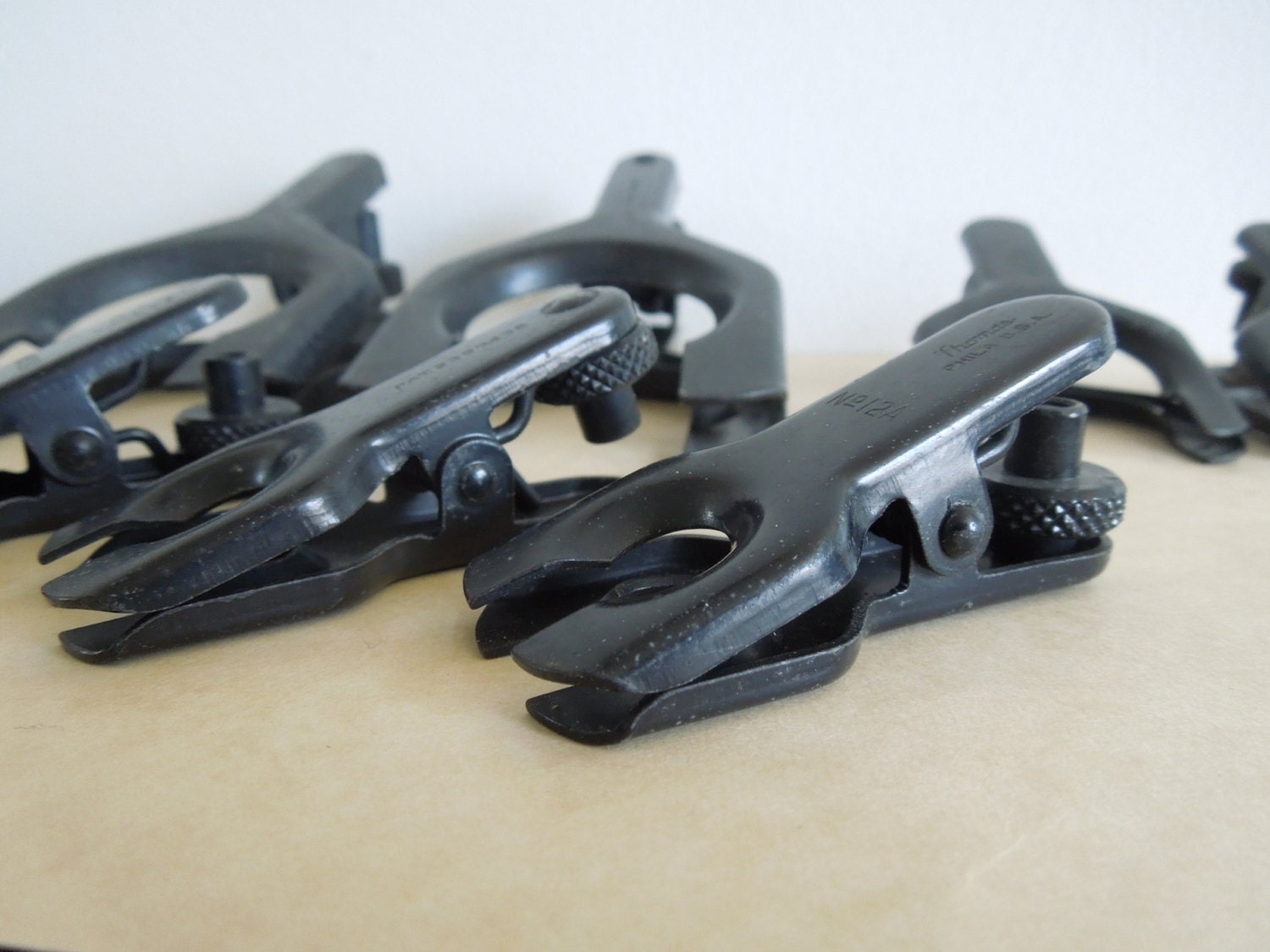 Vintage Chemistry Laboratory Clamps 9 Piece Set by AshmeadHouse