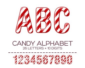 Digital Alphabet Clipart Fonts Digital Letters Table Numbers Printable Name Art Nursery Monthly Baby Sticker Digital Monogram Clipart-F00001