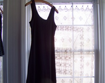 SALE! Black Low Back Skater Swing Dress : S
