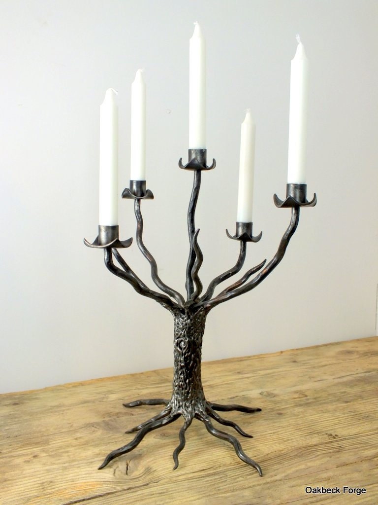 Tree Candle holder Blacksmith Hand
