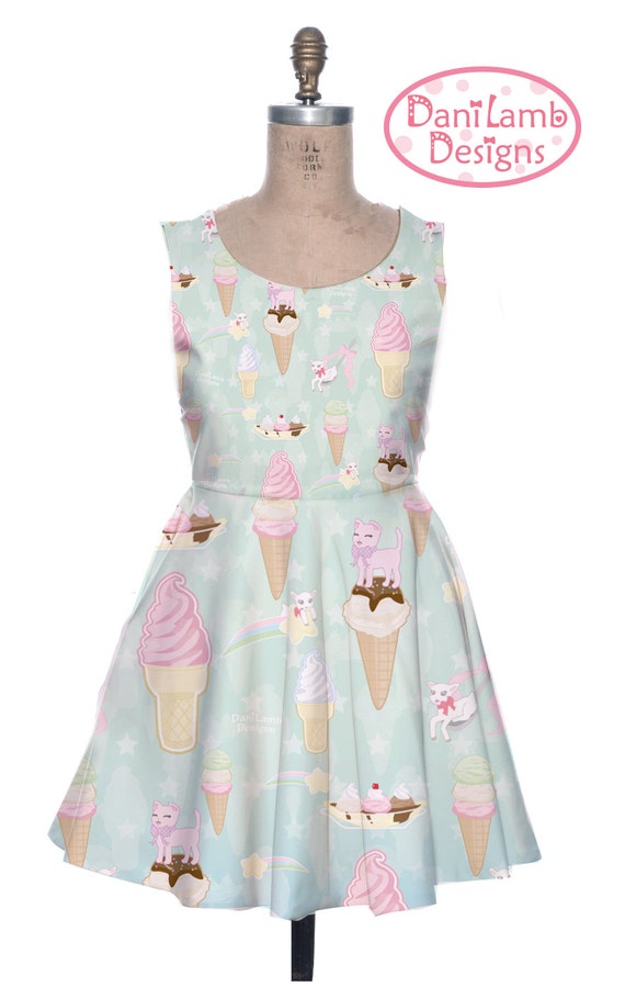 Fairy Kei Dress Made To Order Kawaii Ice Cream by DaniLambDesigns