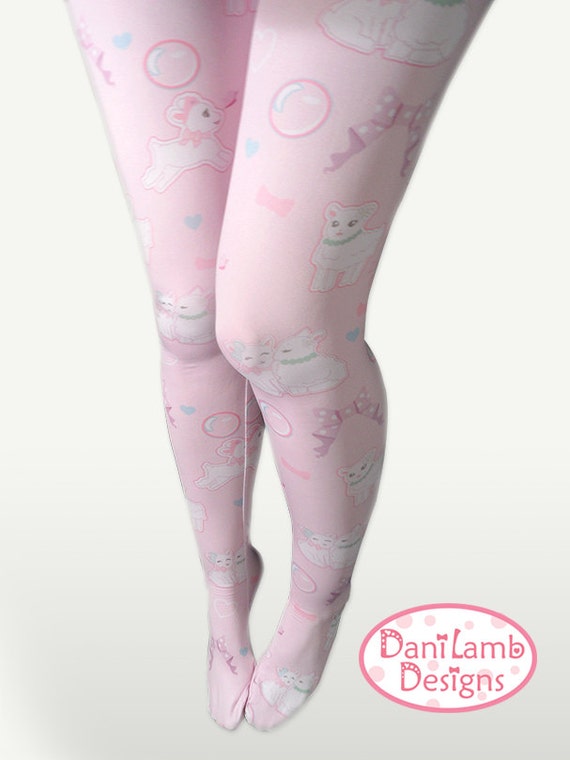 Kawaii Fairy Kei Lolita Tights Stockings Pastel by DaniLambDesigns