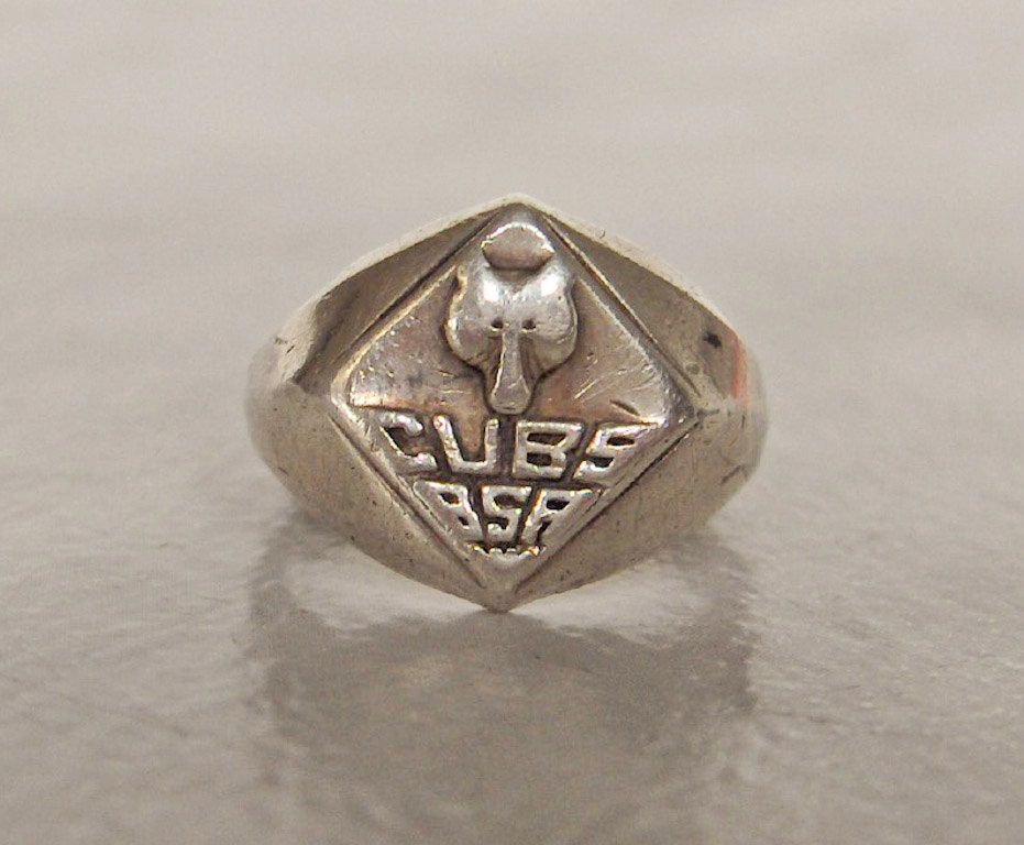 Vintage Sterling Silver BSA Cub Scouts Boy Scout Ring Size 5