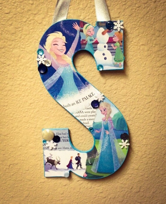 Any letter in Elsa from Frozen Disney Wooden by SpikaInteriors