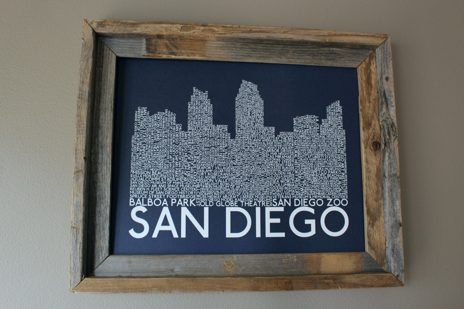 san-diego-skyline-word-art-print-dark-blue-unframed