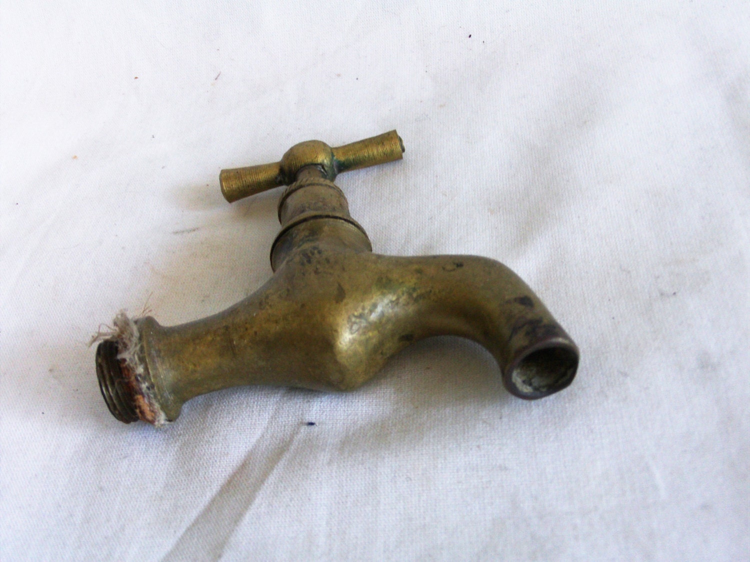 Spigot for garden hose vintage brass water by