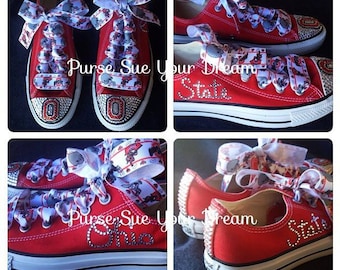 Ohio State University - Ohio State Buckeyes Custom Converse Shoes - Buckeye Apparel - OSU Football