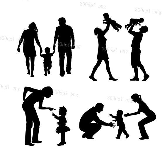 clip art free family silhouette - photo #18