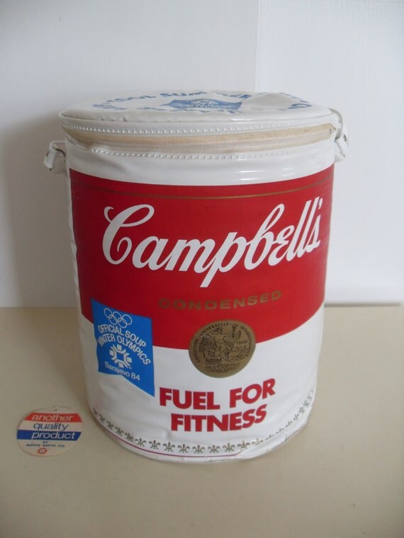Vintage Campbells Soup Cooler 1984 Winter Olympics by NotSoAntique