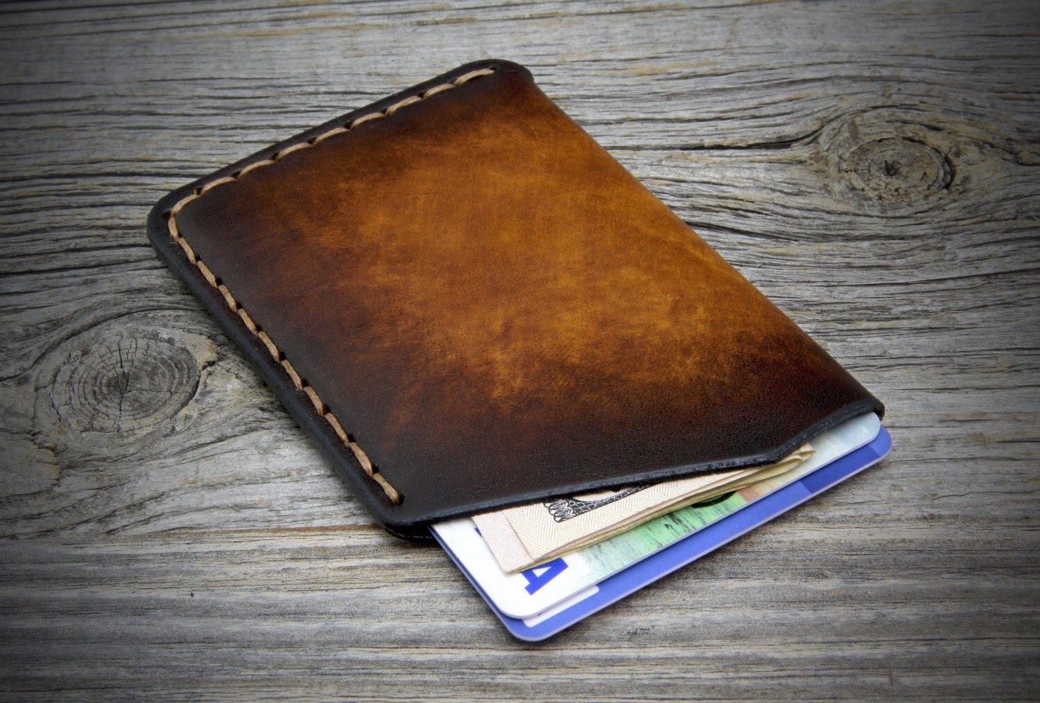 Wholesale Vintage Leather Card Wallet Men Credit Card Case