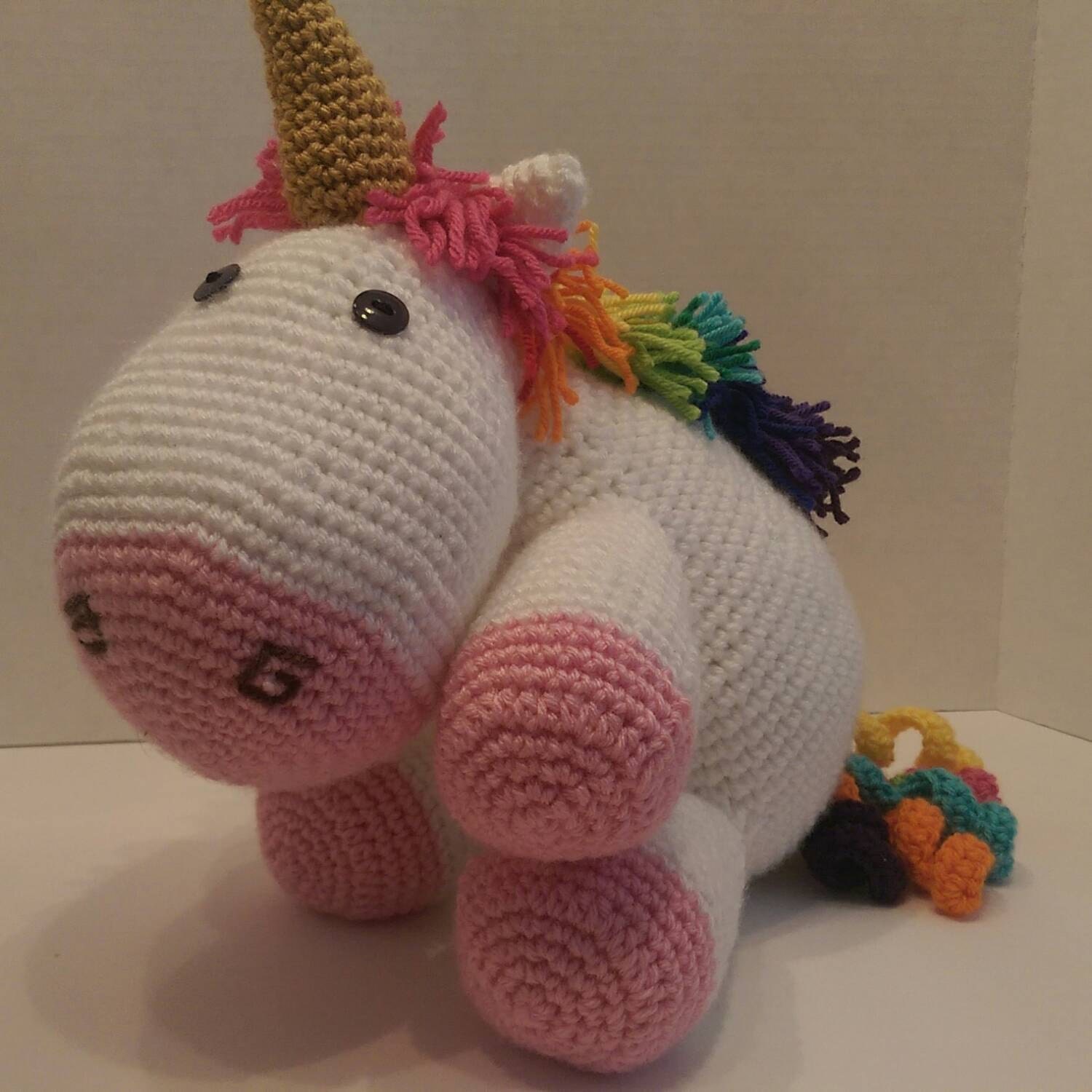 Jumbo Rainbow Unicorn Amigurumi Stuffed Animal