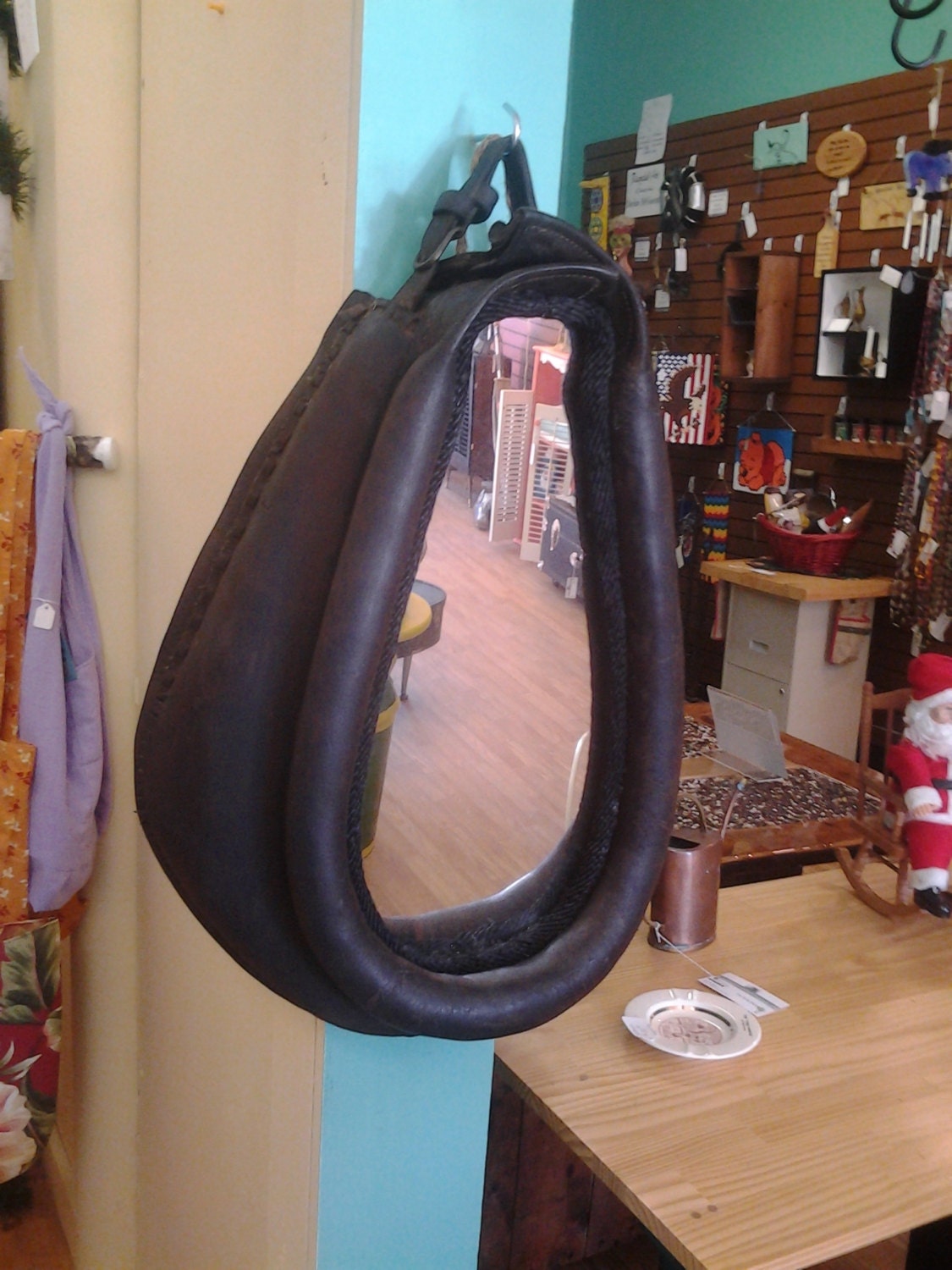 RePurposed UpCycled Horse Collar Yoke Wall Hanging Mirror